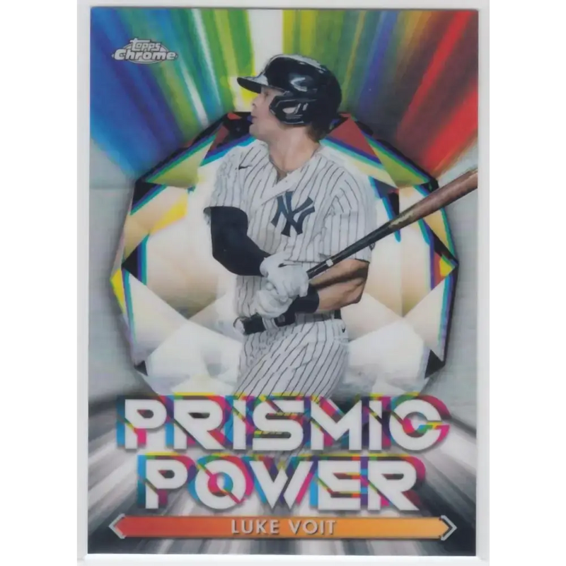 2021 Topps Chrome Prismic Power Refractor #PP-10 Luke Voit NM-MT New York Yankees Baseball Card - Baseball Card Single