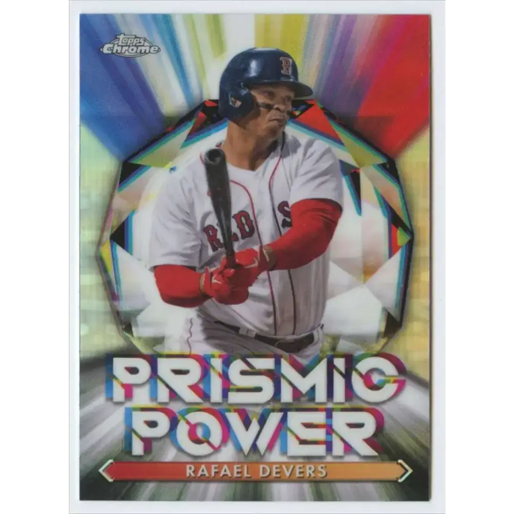 2021 Topps Chrome Prismic Power Refractor #PP-12 Rafael Devers NM-MT Boston Red Sox Baseball Card - Baseball Card Single