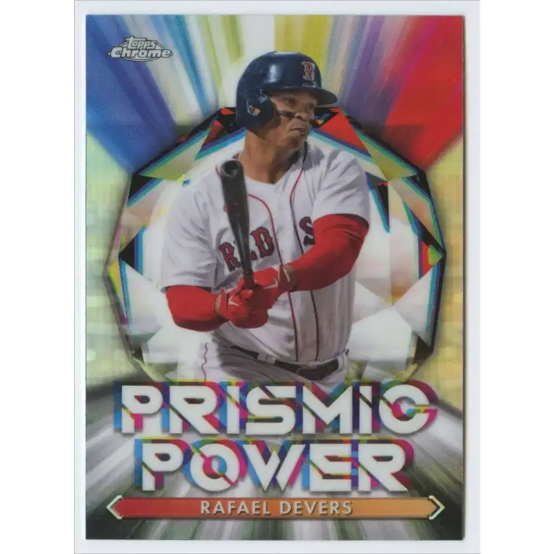2021 Topps Chrome Prismic Power Refractor #PP-12 Rafael Devers NM-MT Boston Red Sox Baseball Card - Baseball Card Single