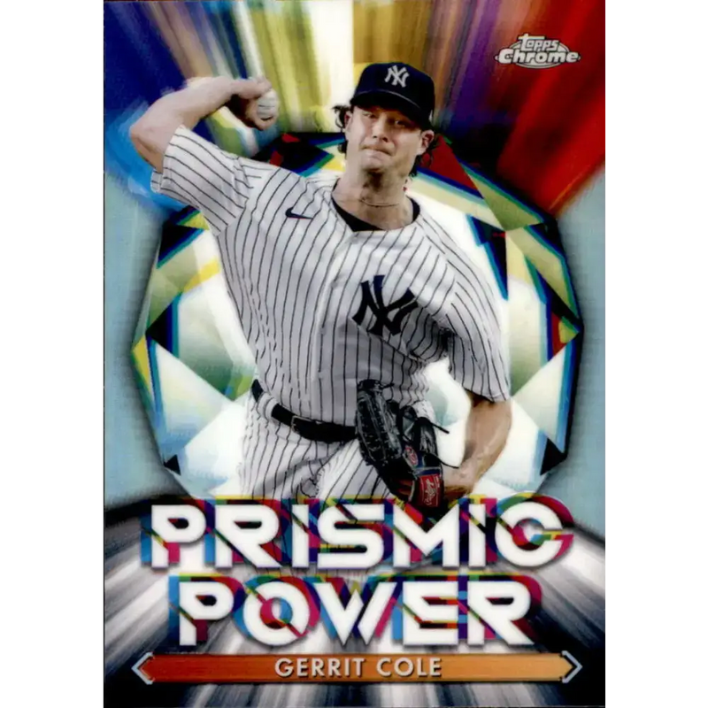 2021 Topps Chrome Prismic Power Refractor #PP-5 Gerrit Cole NM-MT New York Yankees Baseball Card - Baseball Card Single