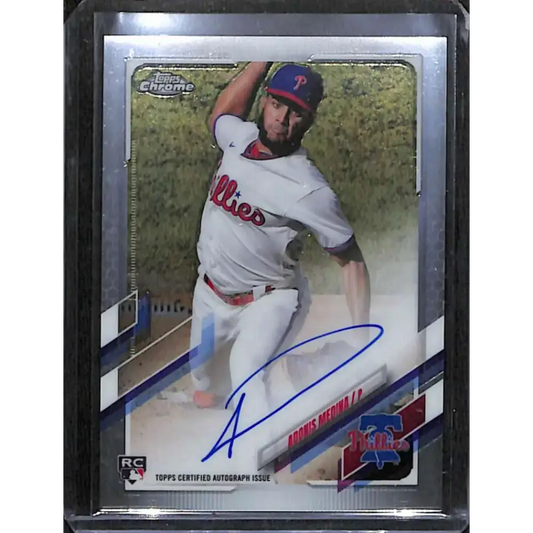 2021 Topps Chrome #RA-AM Adonis Medina Rookie Auto NM-MT Baseball Card - Baseball Card Single