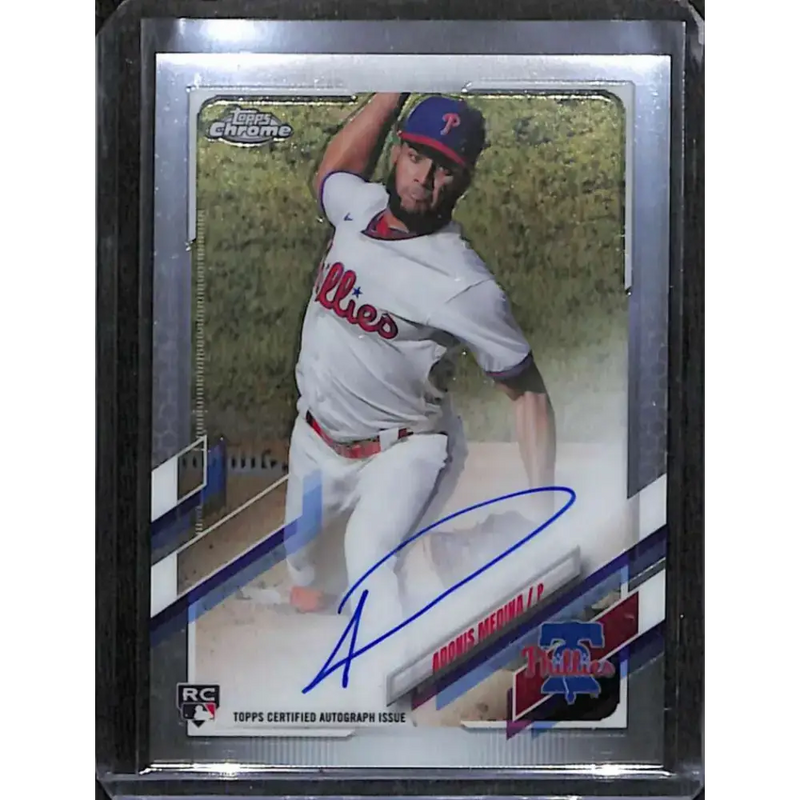 2021 Topps Chrome #RA-AM Adonis Medina Rookie Auto NM-MT Baseball Card - Baseball Card Single