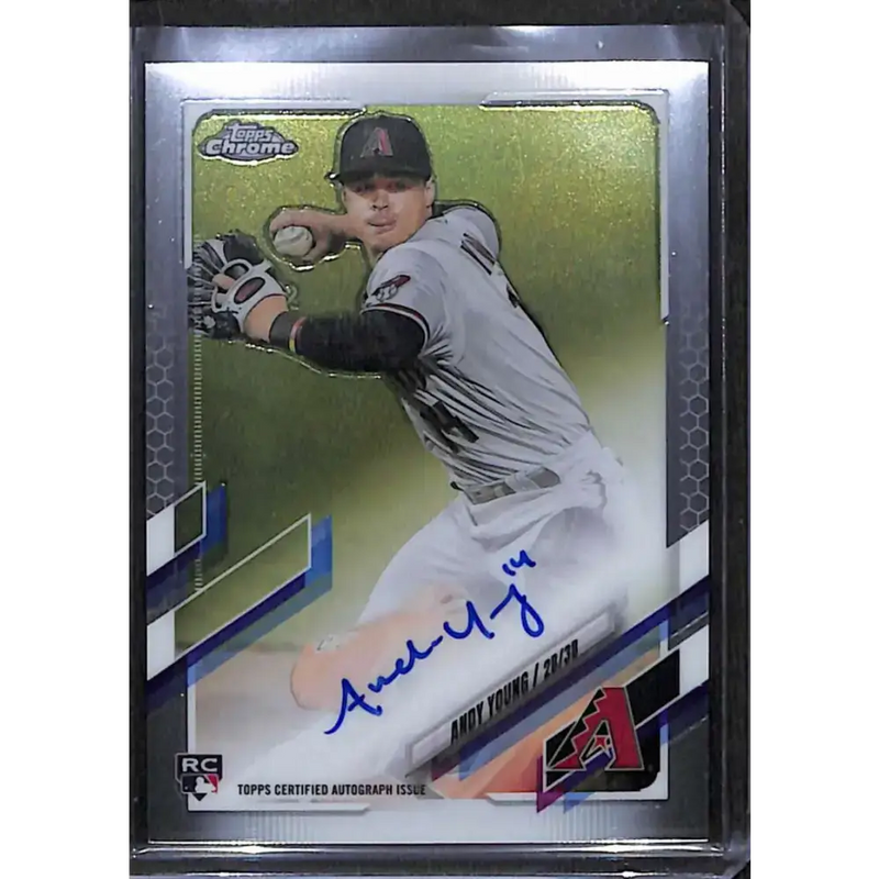 2021 Topps Chrome #RA-AY Andy Young Rookie Auto NM-MT Baseball Card - Baseball Card Single