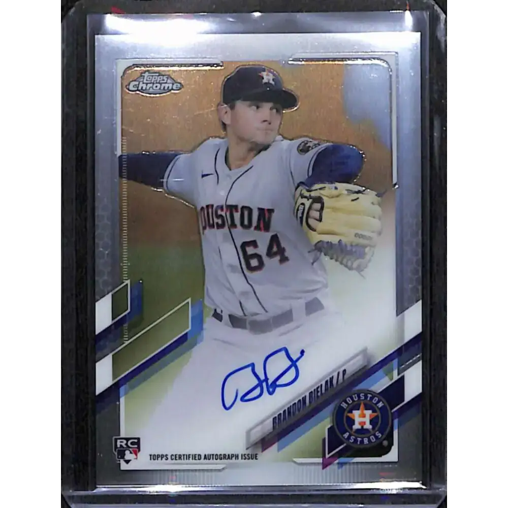 2021 Topps Chrome #RA-BBI Brandon Bielak Rookie Auto NM-MT Baseball Card - Baseball Card Single