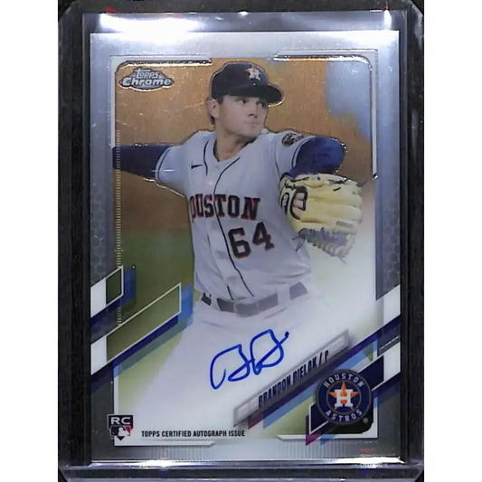 2021 Topps Chrome #RA-BBI Brandon Bielak Rookie Auto NM-MT Baseball Card - Baseball Card Single