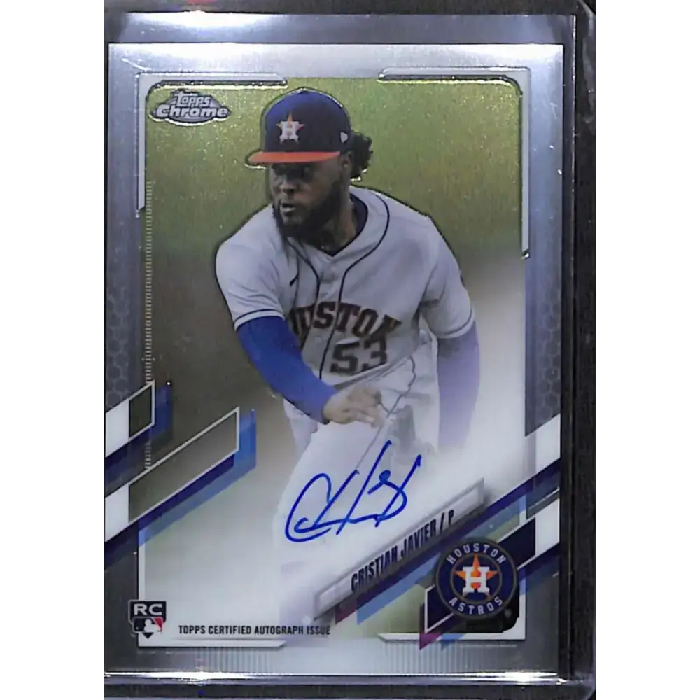 2021 Topps Chrome #RA-CJ Cristian Javier Rookie Auto NM-MT Baseball Card - Baseball Card Single
