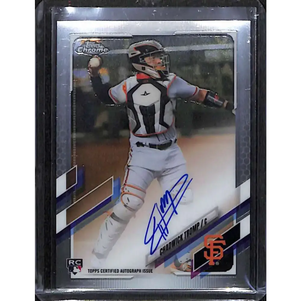 2021 Topps Chrome #RA-CT Chadwick Tromp Rookie Auto NM-MT Baseball Card - Baseball Card Single