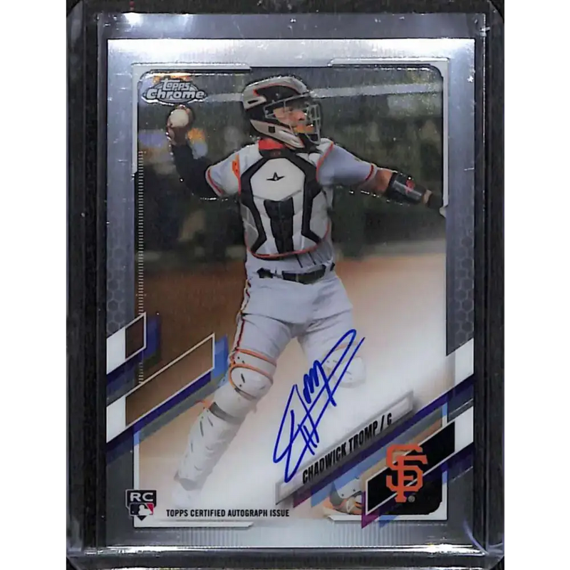2021 Topps Chrome #RA-CT Chadwick Tromp Rookie Auto NM-MT Baseball Card - Baseball Card Single