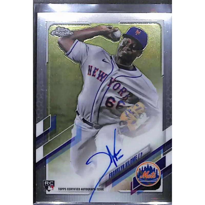2021 Topps Chrome #RA-FK Franklyn Kilome Rookie Auto NM-MT Baseball Card - Baseball Card Single