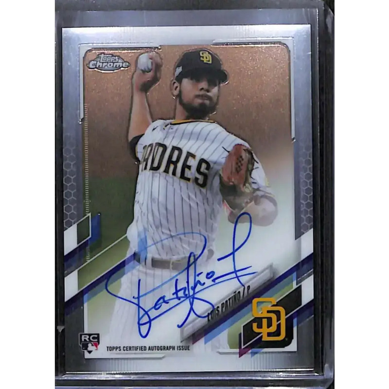 2021 Topps Chrome #RA-LP Luis PatiÃ±o Rookie Auto NM-MT Baseball Card - Baseball Card Single