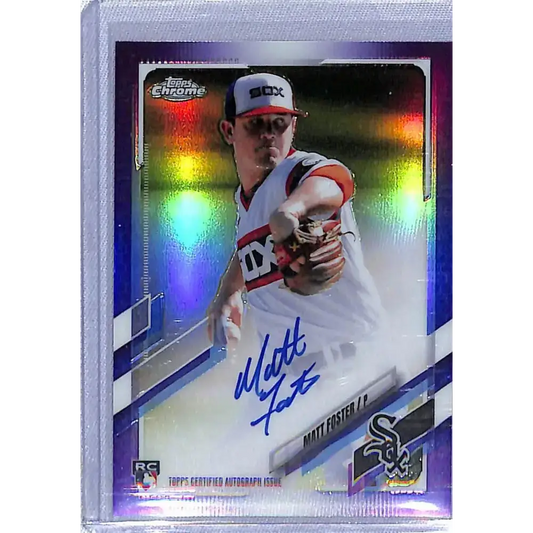 2021 Topps Chrome #RA-MF Matt Foster NM-MT RC Rookie Auto 068/250 Chicago White Sox Baseball Card - Baseball Card Single