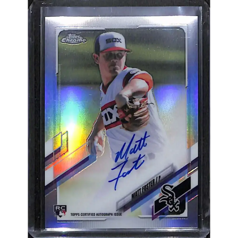 2021 Topps Chrome #RA-MF Matt Foster Rookie Auto NM-MT Baseball Card - Baseball Card Single