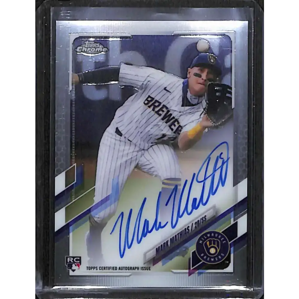 2021 Topps Chrome #RA-MMA Mark Mathias Rookie Auto NM-MT Baseball Card - Baseball Card Single