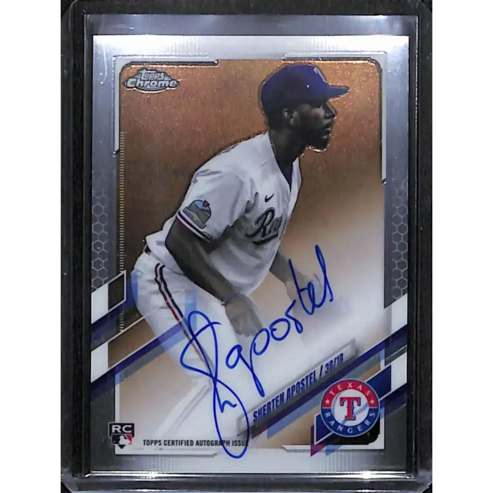 2021 Topps Chrome #RA-SA Sherten Apostel Rookie Auto NM-MT Baseball Card - Baseball Card Single