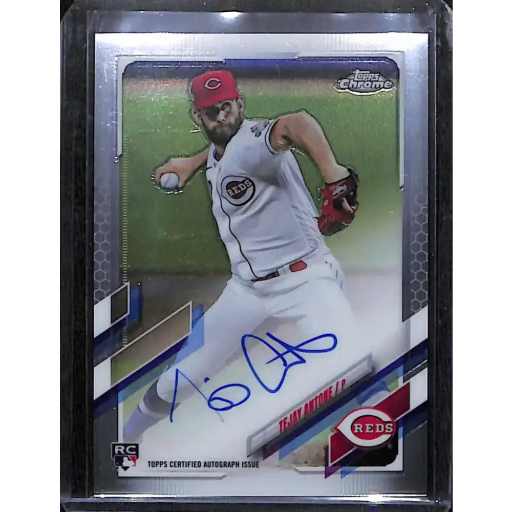 2021 Topps Chrome #RA-TA Tejay Antone Rookie Auto NM-MT Baseball Card - Baseball Card Single