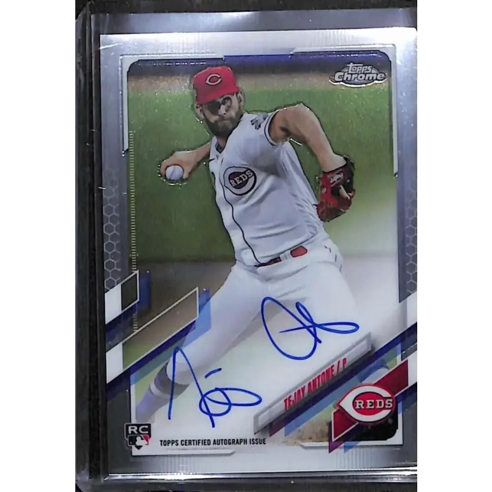 2021 Topps Chrome #RA-TA Tejay Antone Rookie Auto NM-MT Baseball Card - Baseball Card Single