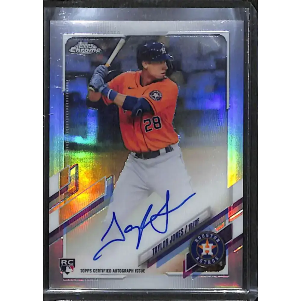 2021 Topps Chrome #RA-TJ Taylor Jones Rookie Auto Refractor #/499 NM-MT Baseball Card - Baseball Card Single