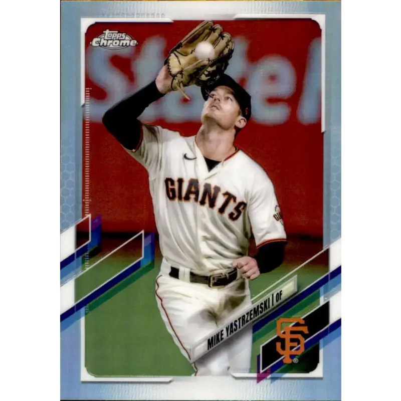 2021 Topps Chrome Refractor #108 Mike Yastrzemski NM/MT San Francisco Giants Baseball Card - Baseball Card Single