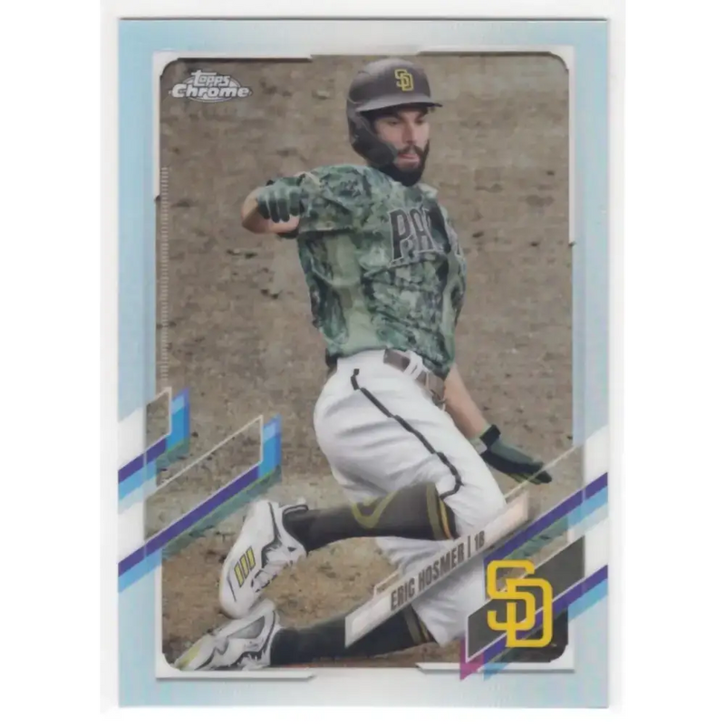 2021 Topps Chrome Refractor #112 Eric Hosmer NM/MT San Diego Padres Baseball Card - Baseball Card Single