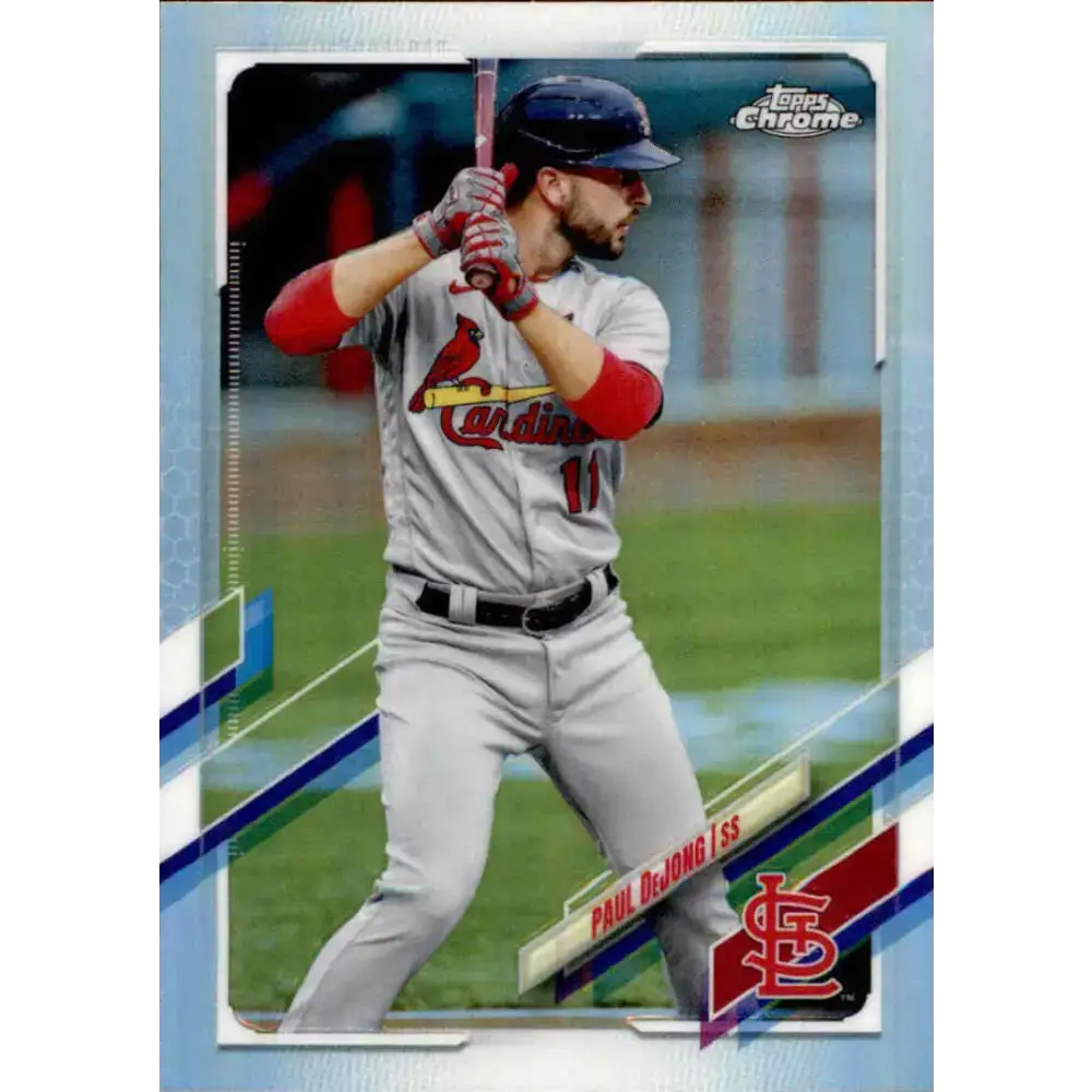 2021 Topps Chrome Refractor #118 Paul DeJong NM/MT St. Louis Cardinals Baseball Card - Baseball Card Single