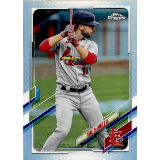 2021 Topps Chrome Refractor #118 Paul DeJong NM/MT St. Louis Cardinals Baseball Card - Baseball Card Single