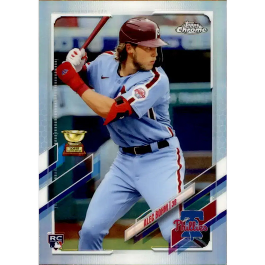 2021 Topps Chrome Refractor #119 Alec Bohm NM/MT RC Rookie Philadelphia Phillies Baseball Card - Baseball Card Single