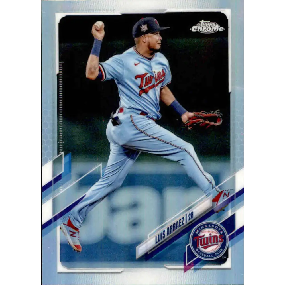 2021 Topps Chrome Refractor #124 Luis Arraez NM-MT Minnesota Twins Baseball Card  Image 1