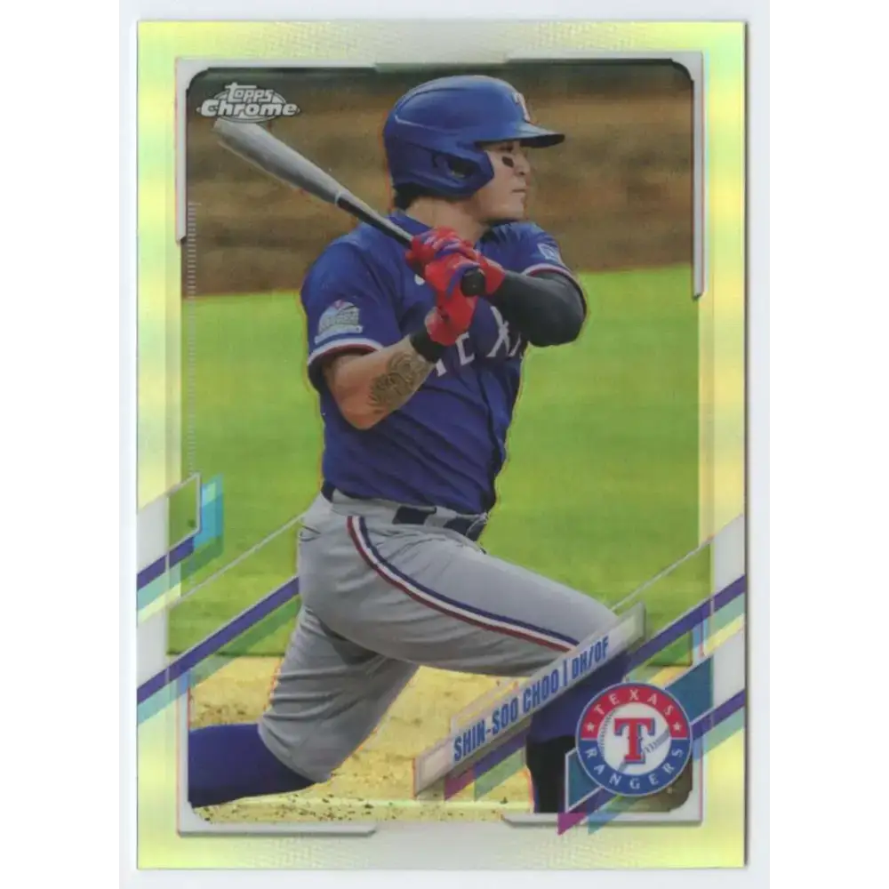 2021 Topps Chrome Refractor #127 Shin-Soo Choo NM/MT Texas Rangers Baseball Card - Baseball Card Single