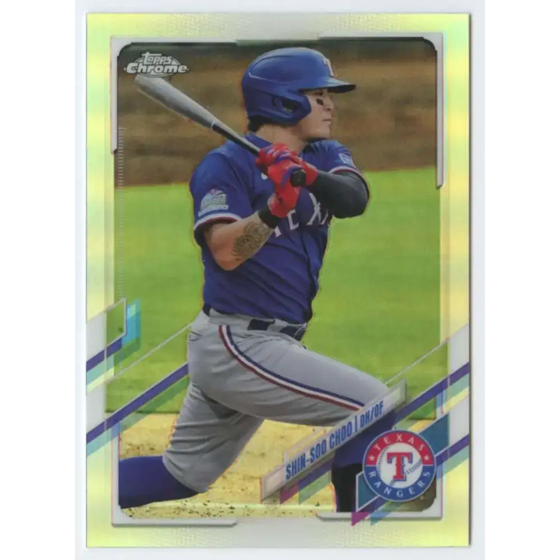 2021 Topps Chrome Refractor #127 Shin-Soo Choo NM/MT Texas Rangers Baseball Card - Baseball Card Single