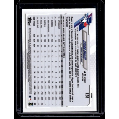 2021 Topps Chrome Refractor #128 Cavan Biggio NM-MT Toronto Blue Jays Baseball Card  Image 2