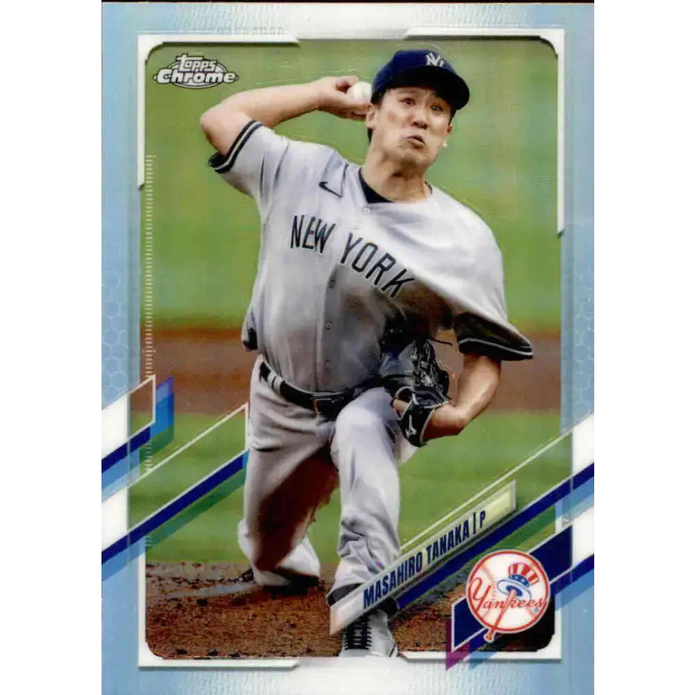 2021 Topps Chrome Refractor #131 Masahiro Tanaka NM/MT New York Yankees Baseball Card - Baseball Card Single
