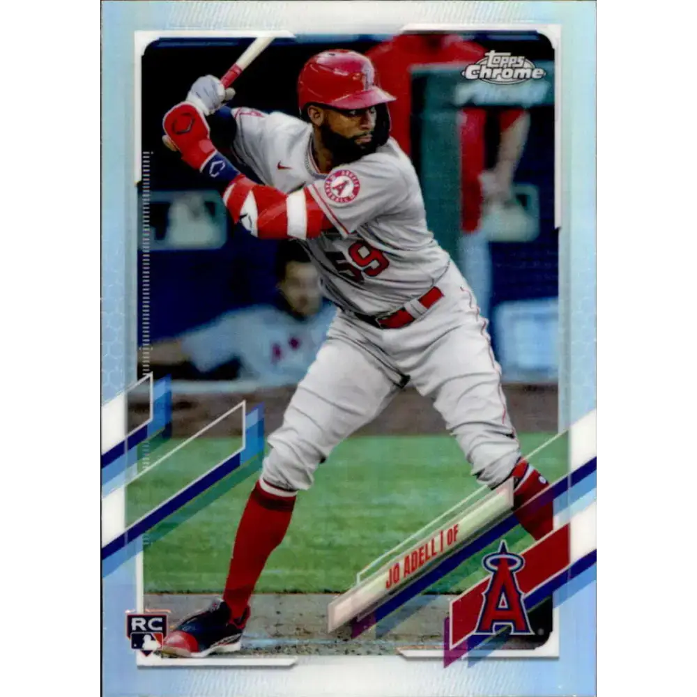 2021 Topps Chrome Refractor #142 Jo Adell NM/MT RC Rookie Los Angeles Angels Baseball Card - Baseball Card Single