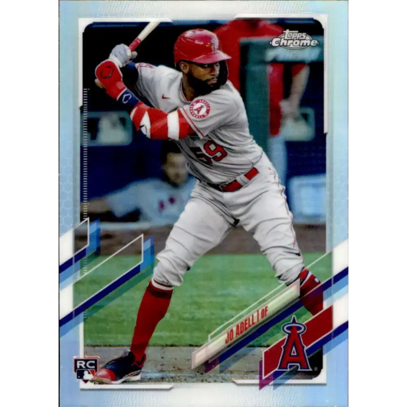 2021 Topps Chrome Refractor #142 Jo Adell NM/MT RC Rookie Los Angeles Angels Baseball Card - Baseball Card Single