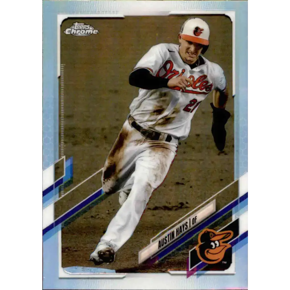 2021 Topps Chrome Refractor #143 Austin Hays NM/MT Baltimore Orioles Baseball Card - Baseball Card Single
