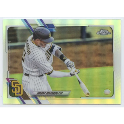 2021 Topps Chrome Refractor #148 Manny Machado NM-MT San Diego Padres Baseball Card  Image 1