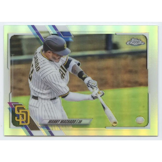 2021 Topps Chrome Refractor #148 Manny Machado NM-MT San Diego Padres Baseball Card  Image 1