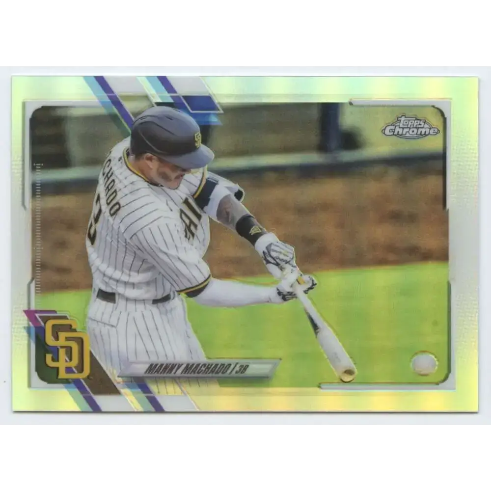 2021 Topps Chrome Refractor #148 Manny Machado NM/MT San Diego Padres Baseball Card - Baseball Card Single