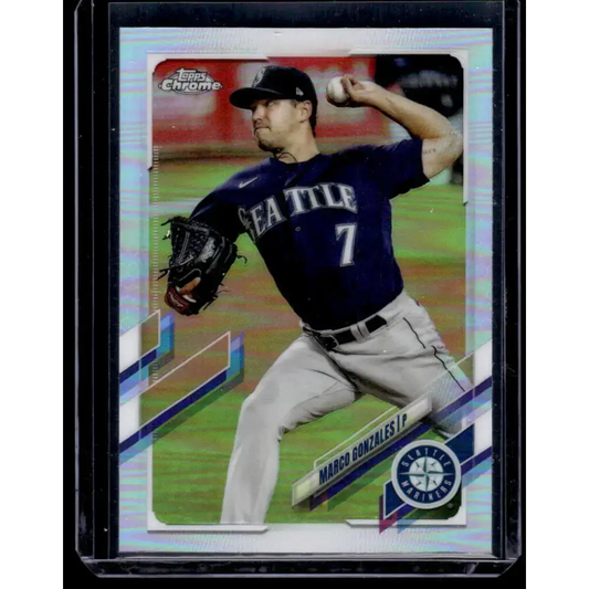 2021 Topps Chrome Refractor #152 Marco Gonzales NM/MT Seattle Mariners Baseball Card - Baseball Card Single