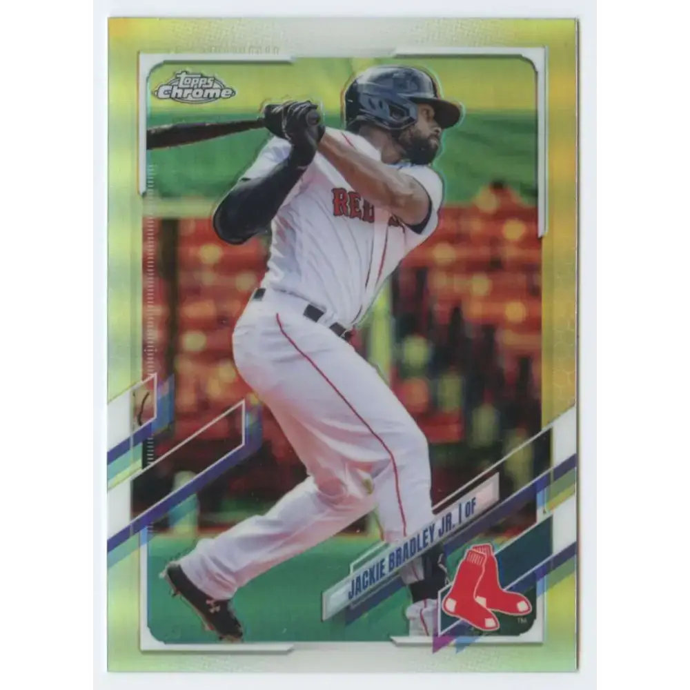 2021 Topps Chrome Refractor #161 Jackie Bradley Jr. NM/MT Boston Red Sox Baseball Card - Baseball Card Single