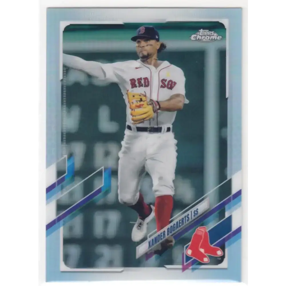 2021 Topps Chrome Refractor #162 Xander Bogaerts NM/MT Boston Red Sox Baseball Card - Baseball Card Single