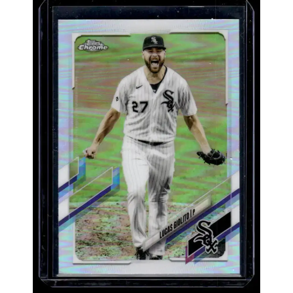 2021 Topps Chrome Refractor #163 Lucas Giolito NM/MT Chicago White Sox Baseball Card - Baseball Card Single