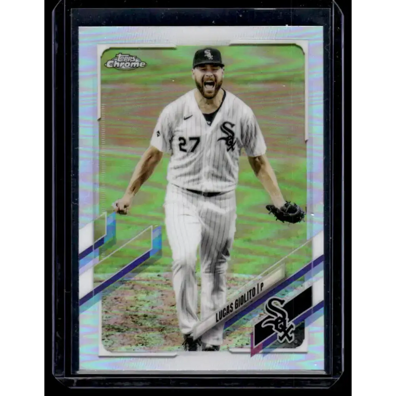 2021 Topps Chrome Refractor #163 Lucas Giolito NM/MT Chicago White Sox Baseball Card - Baseball Card Single
