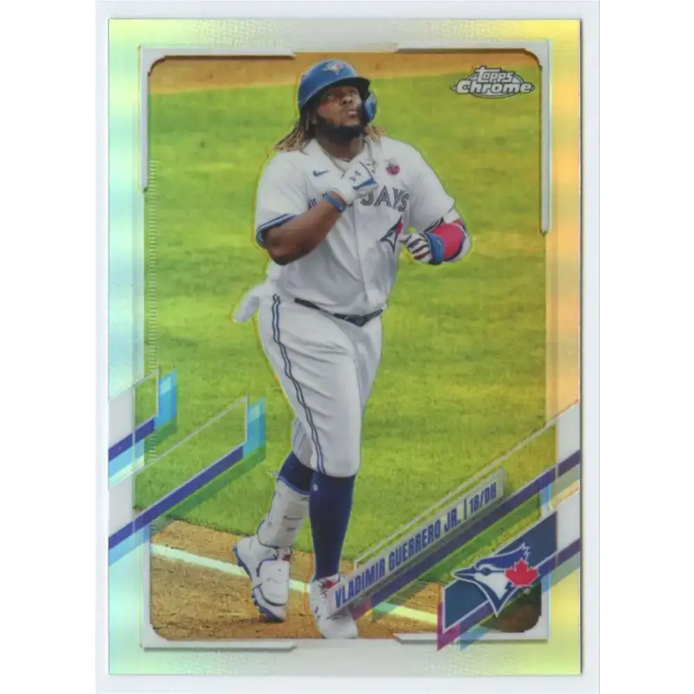 2021 Topps Chrome Refractor #167 Vladimir Guerrero Jr. NM/MT Toronto Blue Jays Baseball Card - Baseball Card Single