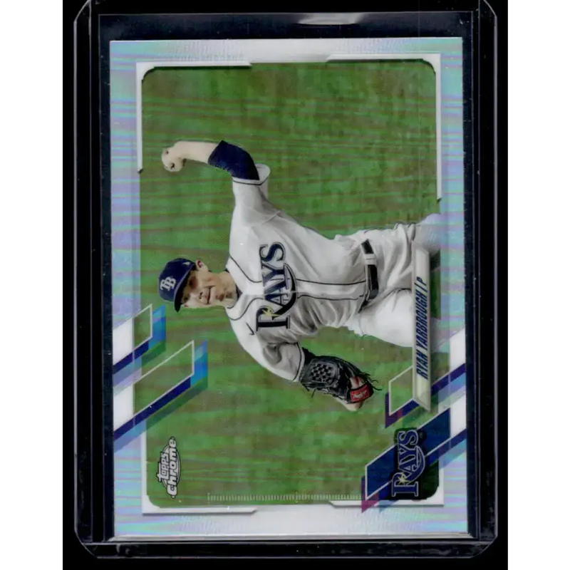 2021 Topps Chrome Refractor #175 Ryan Yarbrough NM/MT Tampa Bay Rays Baseball Card - Baseball Card Single