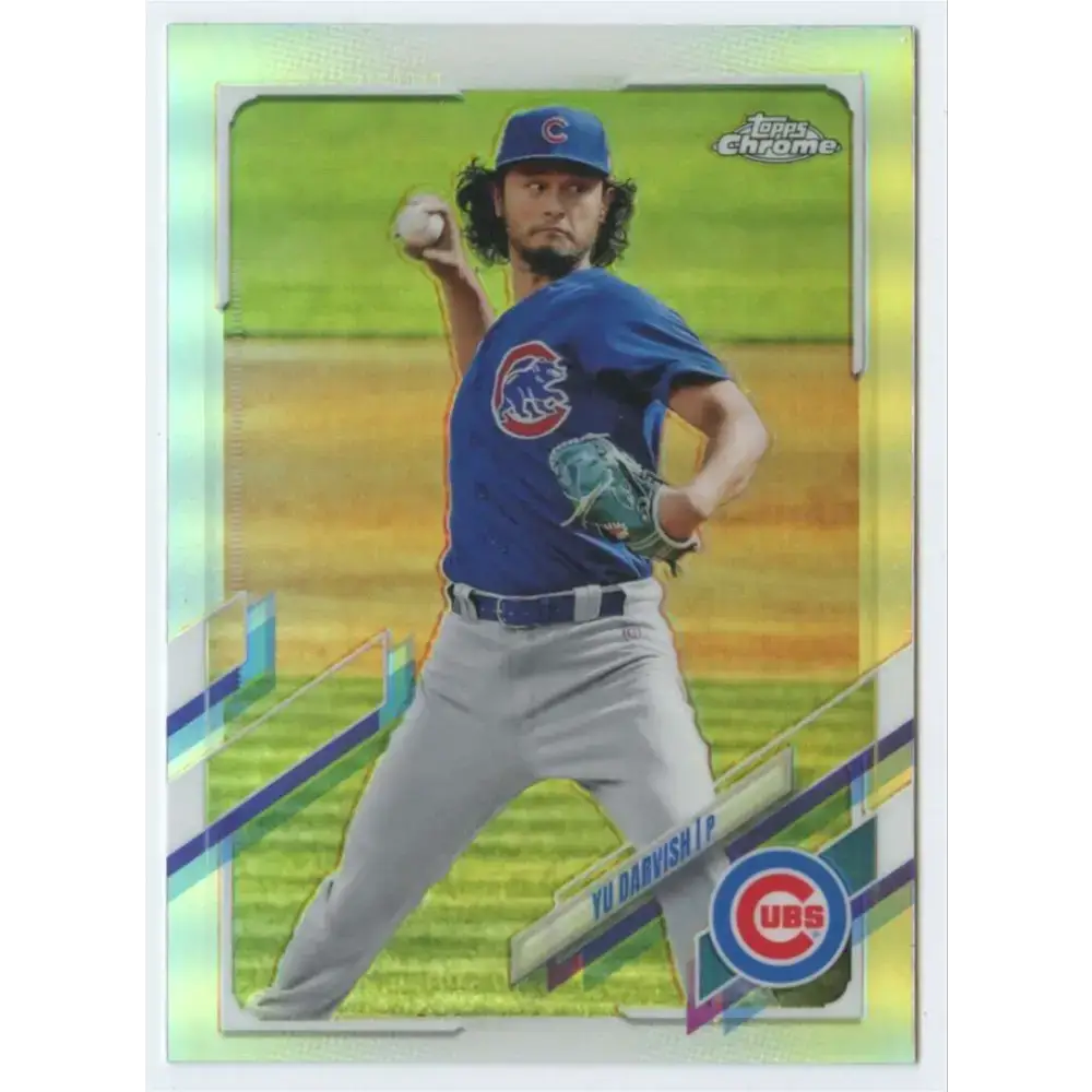 2021 Topps Chrome Refractor #177 Yu Darvish NM/MT Chicago Cubs Baseball Card - Baseball Card Single