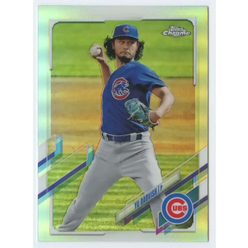 2021 Topps Chrome Refractor #177 Yu Darvish NM/MT Chicago Cubs Baseball Card - Baseball Card Single