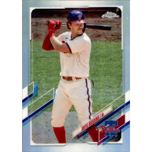 2021 Topps Chrome Refractor #182 Rhys Hoskins NM/MT Philadelphia Phillies Baseball Card - Baseball Card Single