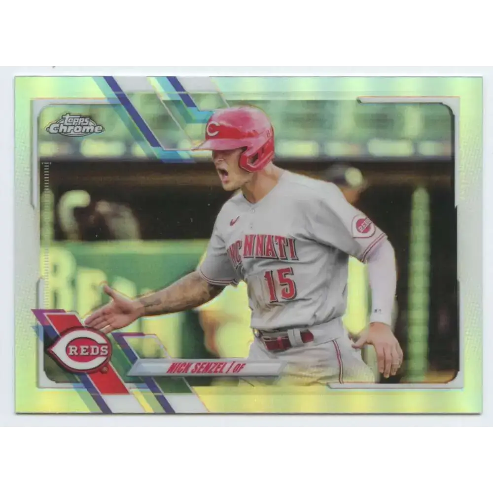 2021 Topps Chrome Refractor #185 Nick Senzel NM/MT Cincinnati Reds Baseball Card - Baseball Card Single