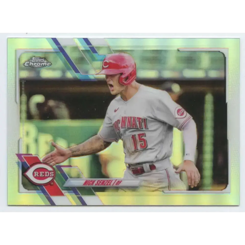 2021 Topps Chrome Refractor #185 Nick Senzel NM/MT Cincinnati Reds Baseball Card - Baseball Card Single