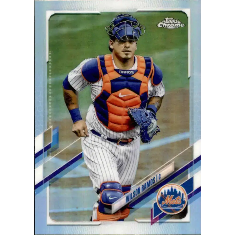 2021 Topps Chrome Refractor #197 Wilson Ramos NM-MT New York Mets Baseball Card - Baseball Card Single